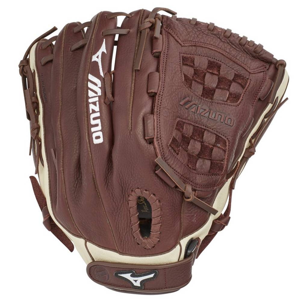 Guanti Mizuno Softball Franchise Series Slowpitch 14" Uomo - Caffè/Argento - 17234-FMUR